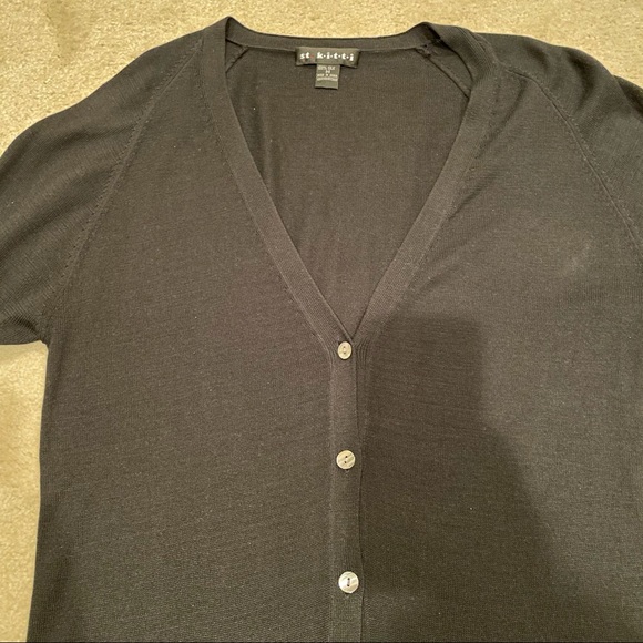 St. Kitti black silk cardigan - Picture 2 of 3